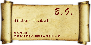 Bitter Izabel névjegykártya